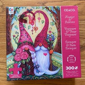 300 piece puzzle. Gnomes in love. Cute Valentines gift or activity for kids